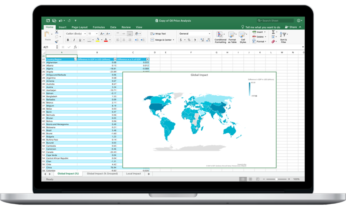 mac version for excel